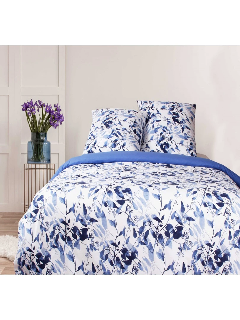 Blanc Avenue Parure De Lit Bleu