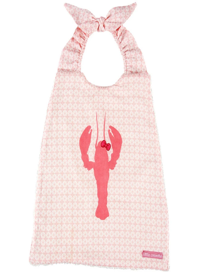 Bavoir Élastiqué Homard Coquette Rose