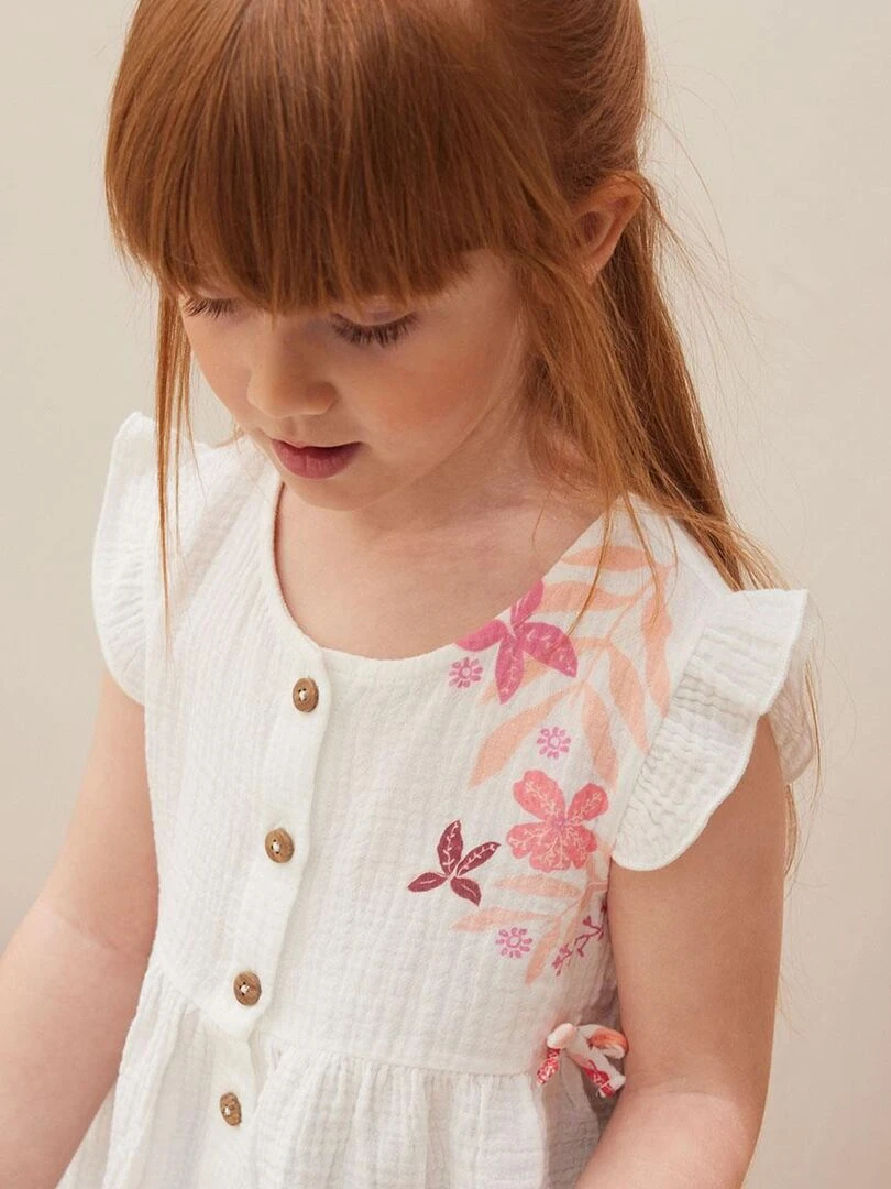 Blouse bébé en gaze de coton Lipsi   Rose