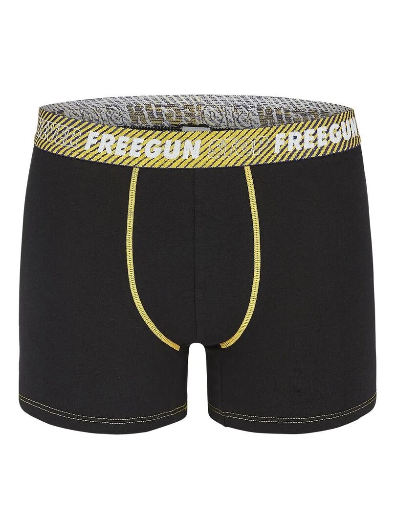 Lot de 3 Boxers coton homme Never Stop Freegun   Noir