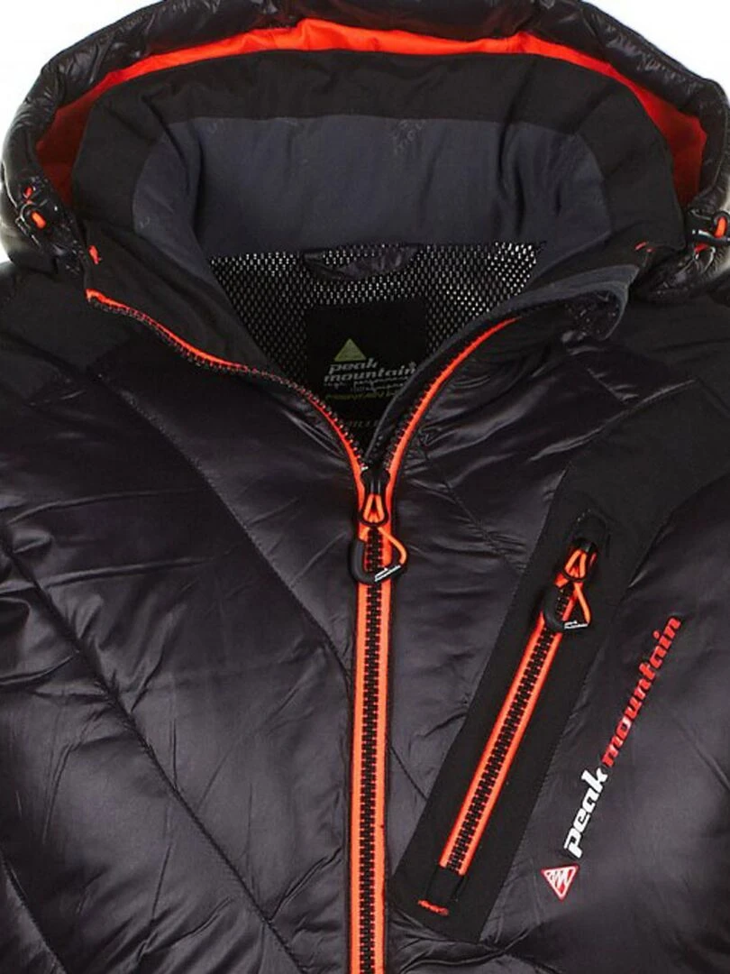 Blouson de ski homme CYBRID   PEAK MOUNTAIN   Noir Orange