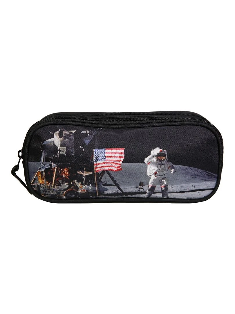 Trousse scolaire 2 compartiments Nasa Astronaute Noire Bagtrotter Noir
