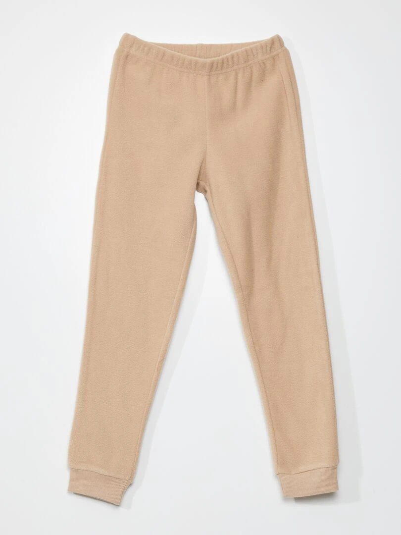 Ensemble pyjama t shirt + pantalon   2 pièces   Marron/beige