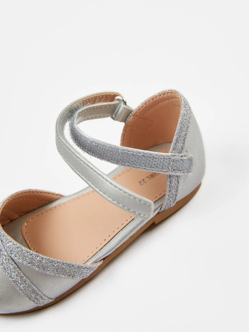 Ballerines avec Paillettes Bébé fille  CÉRÉMONIE   Gris