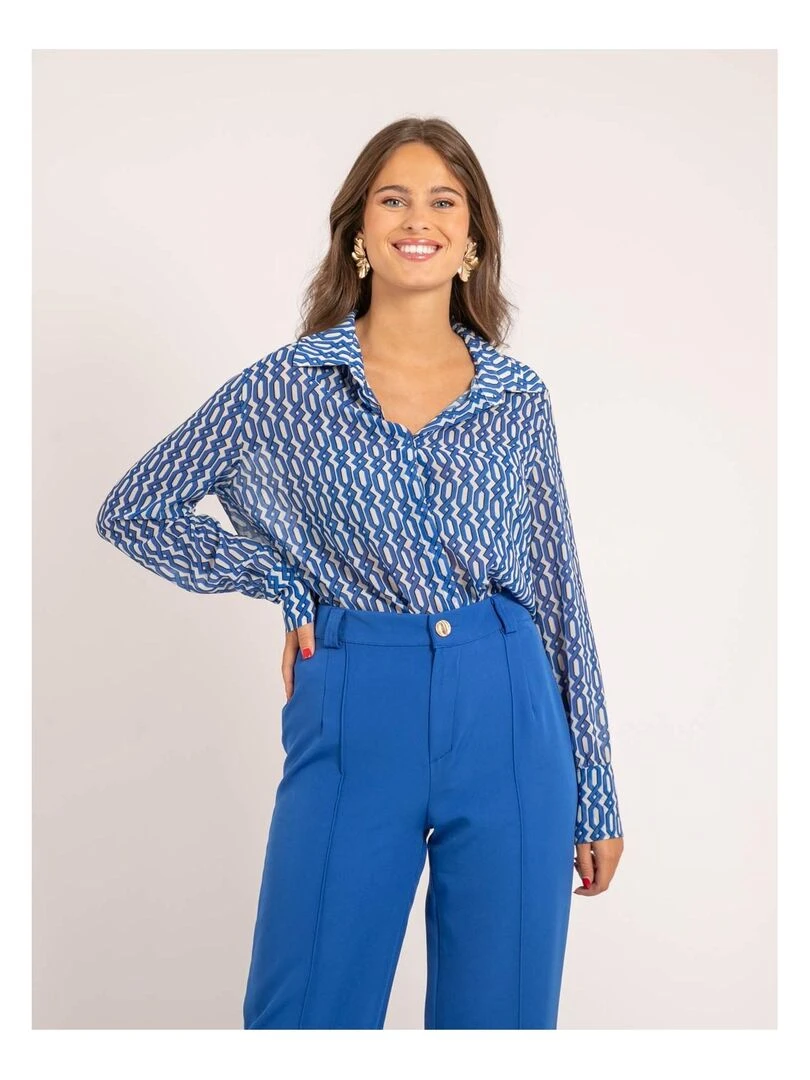 Chemise motifs OBSY Bleu