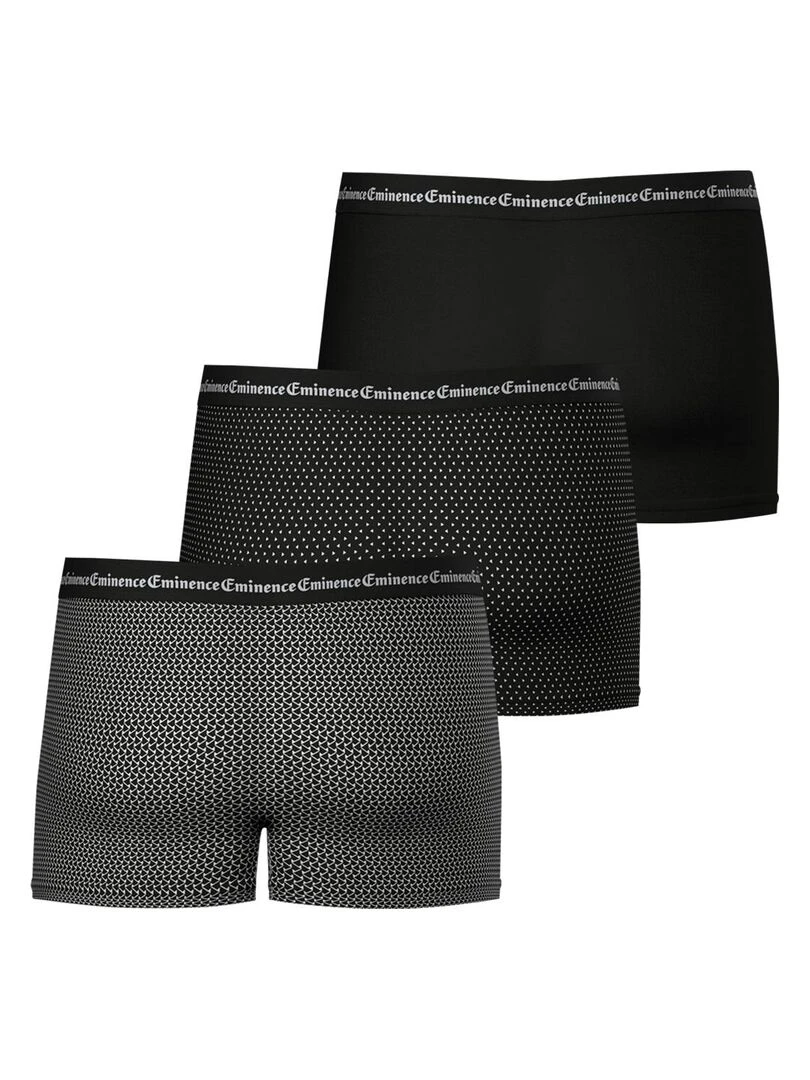 Lot de 3 boxers homme Business Print   Noir