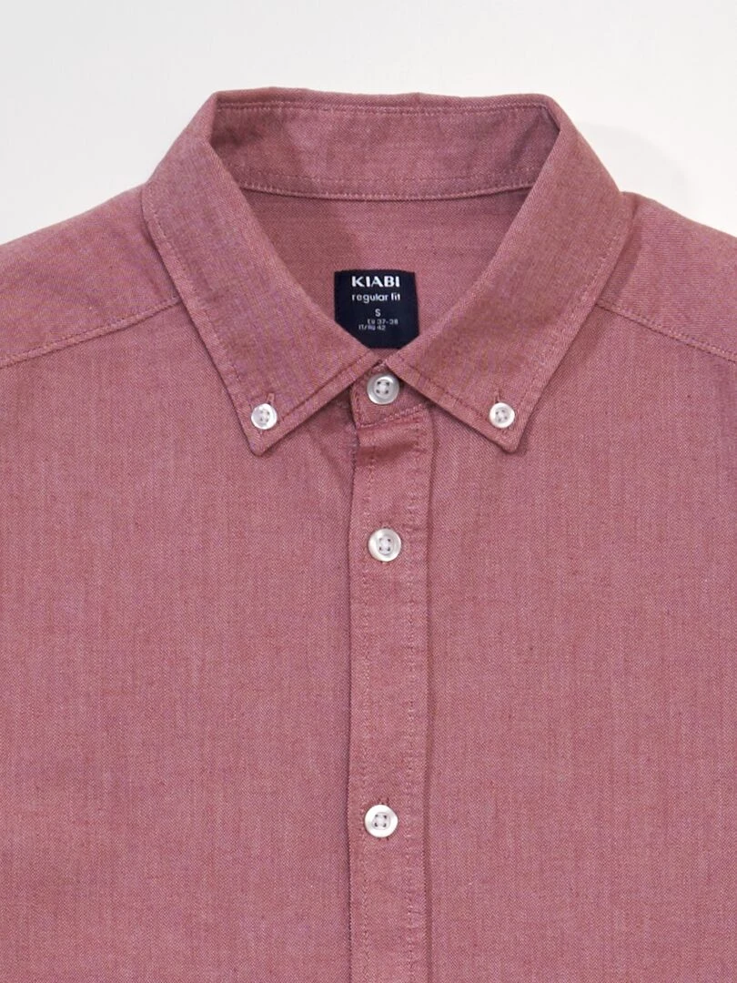 Chemise en coton oxford Rouge