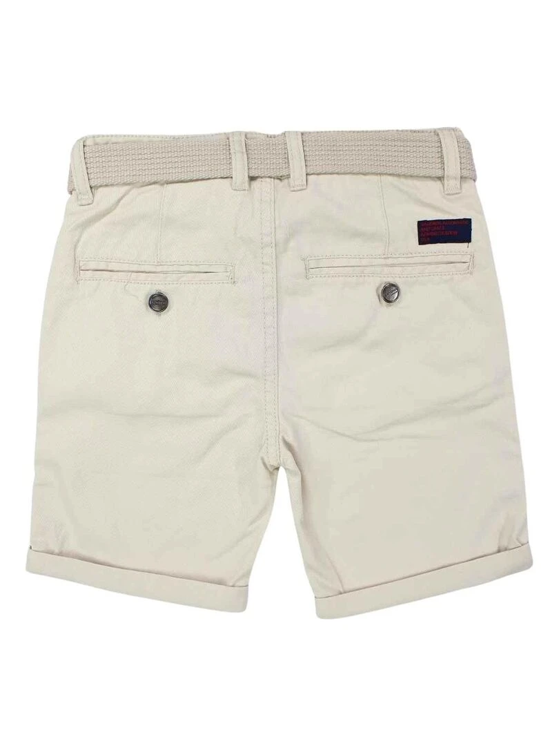 Nasa Bermuda garçon imprimé logo en coton Beige