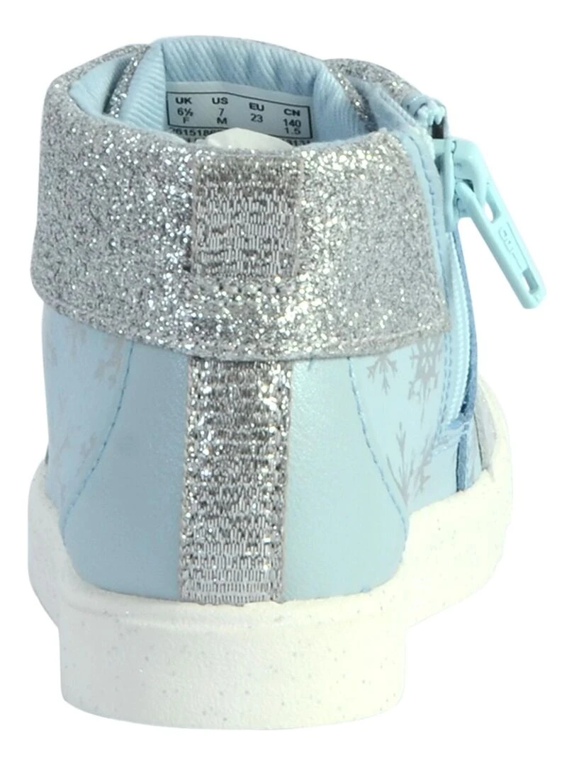 Basket Montante Cuir Clarks Enfant City Ice   Bleu