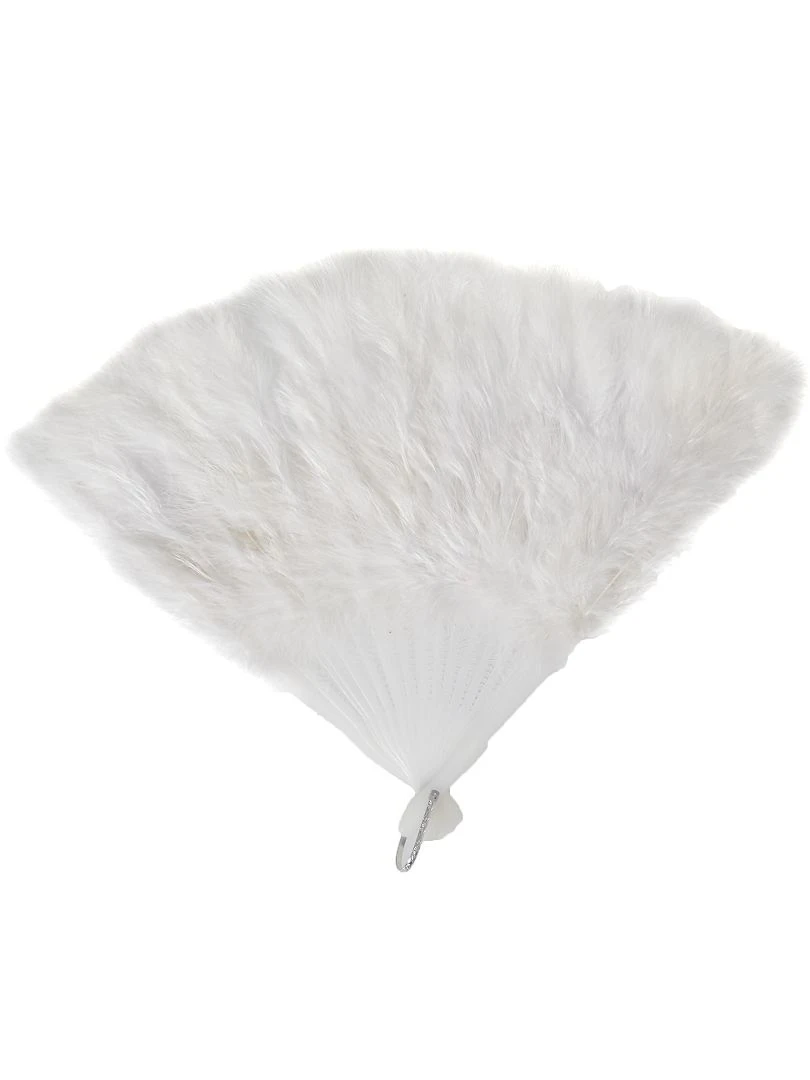 Eventail plume blanc