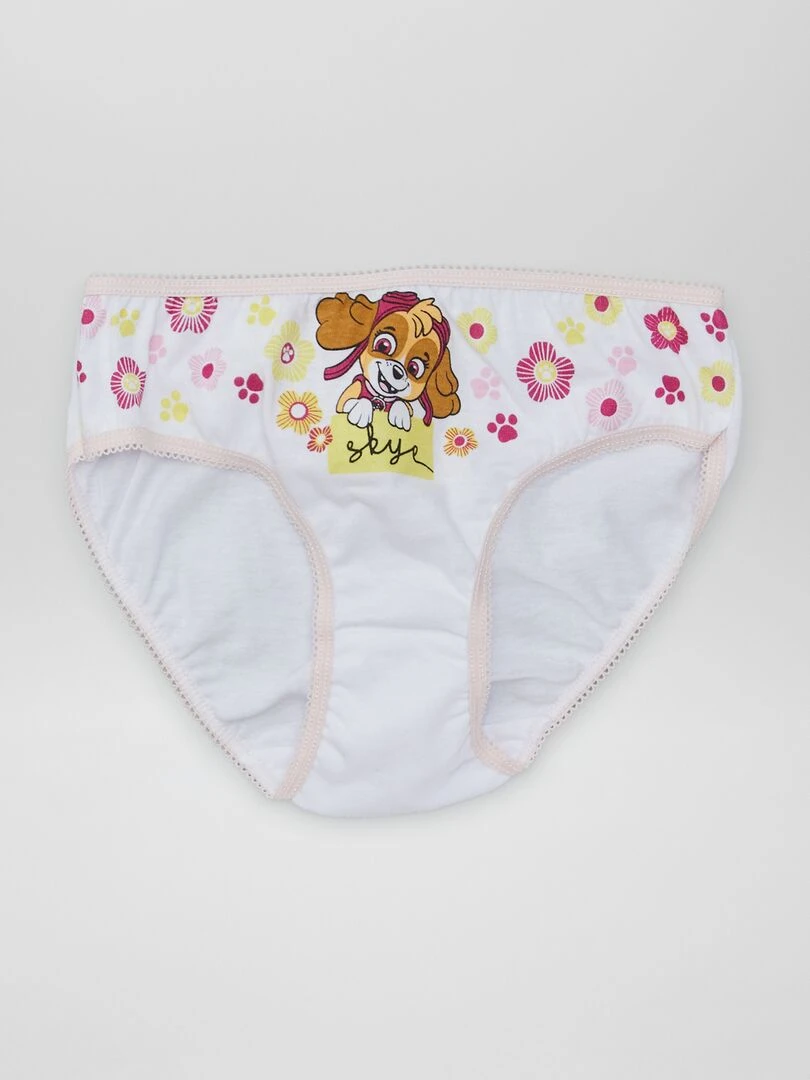 Lot de 3 culottes 'Pat' Patrouille'   Violet/blanc/rose