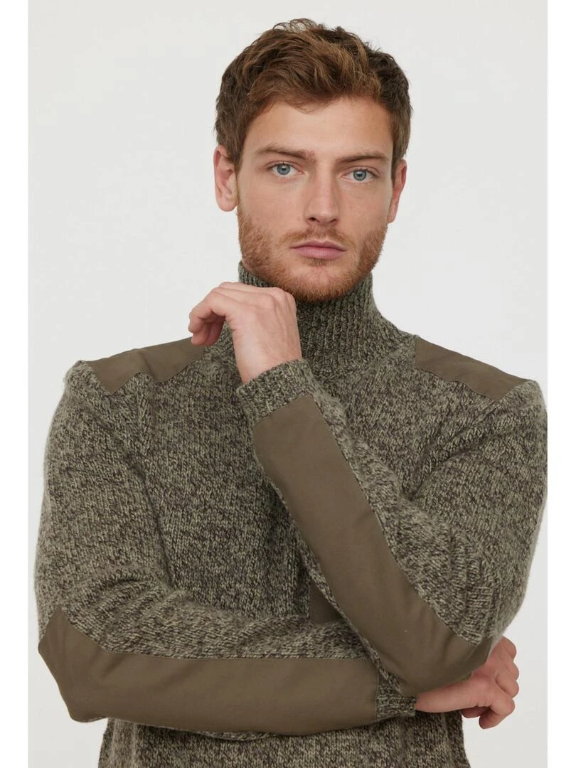 Lee Cooper   Pull manches longues polyester regular CENO   Kaki