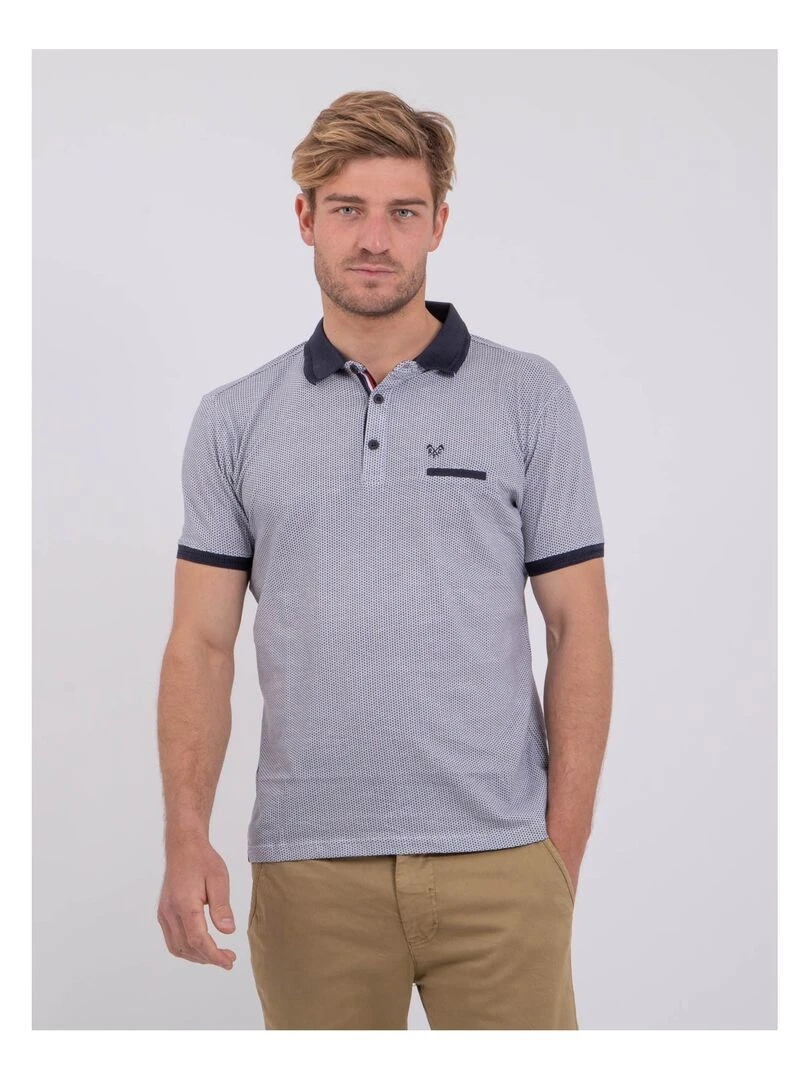 Polo manches courtes pur coton PIVOLKAN Bleu marine