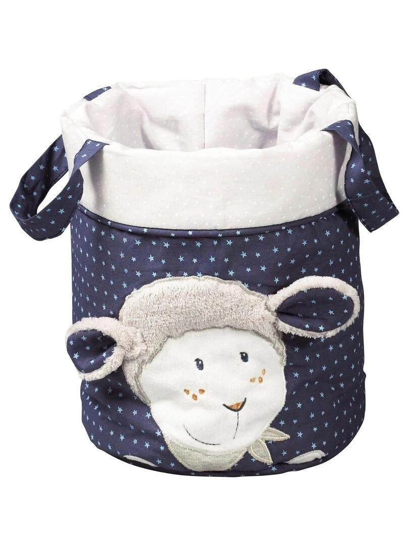 Lot de 3 Corbeilles gigogne en tissu en coton Bleu SAUTHON Bleu