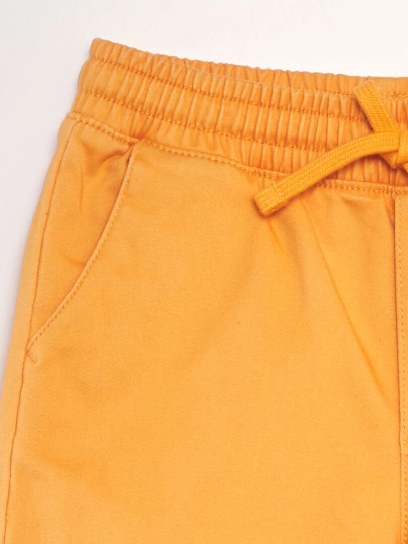 Bermuda à taille élastiquée   Orange