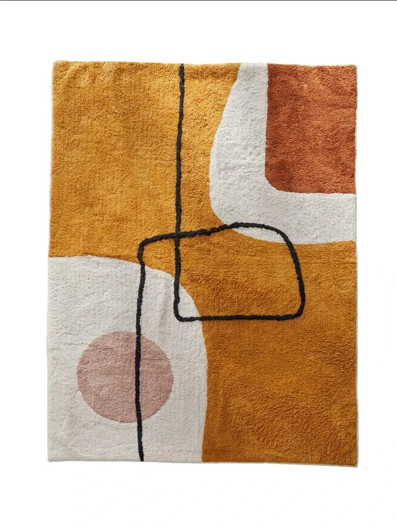 Tapis tufté 'RETRO MOOD' 'TODAY' Jaune moutarde