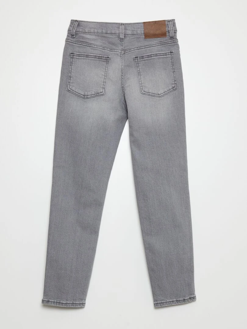 Jean slim taille ajustable Gris clair