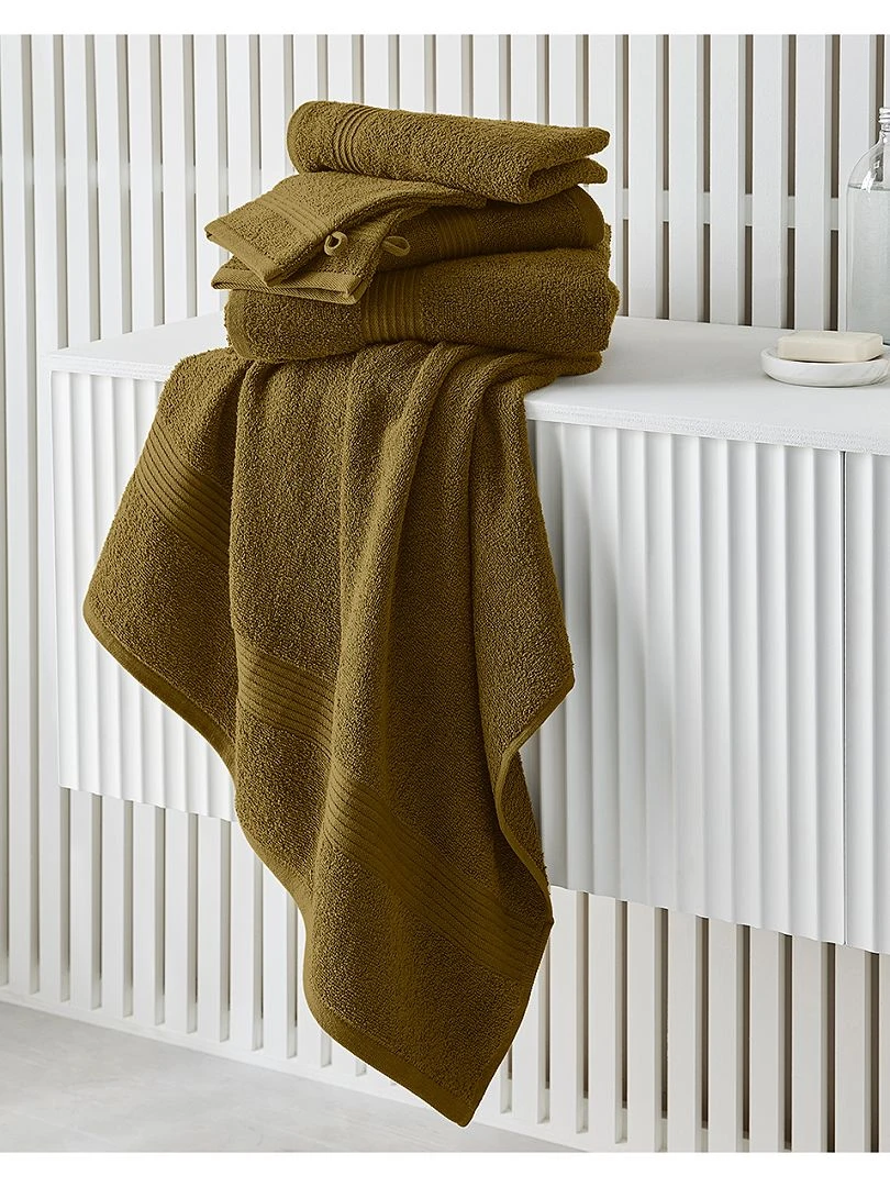 Lot de 2 gants de toilette bronze
