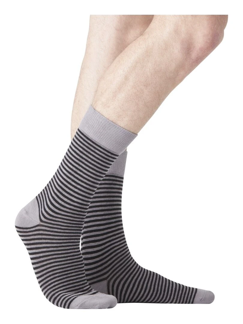 Lot de 6 Paires de Chaussettes de ville coton homme Serge Blanco   Noir Gris