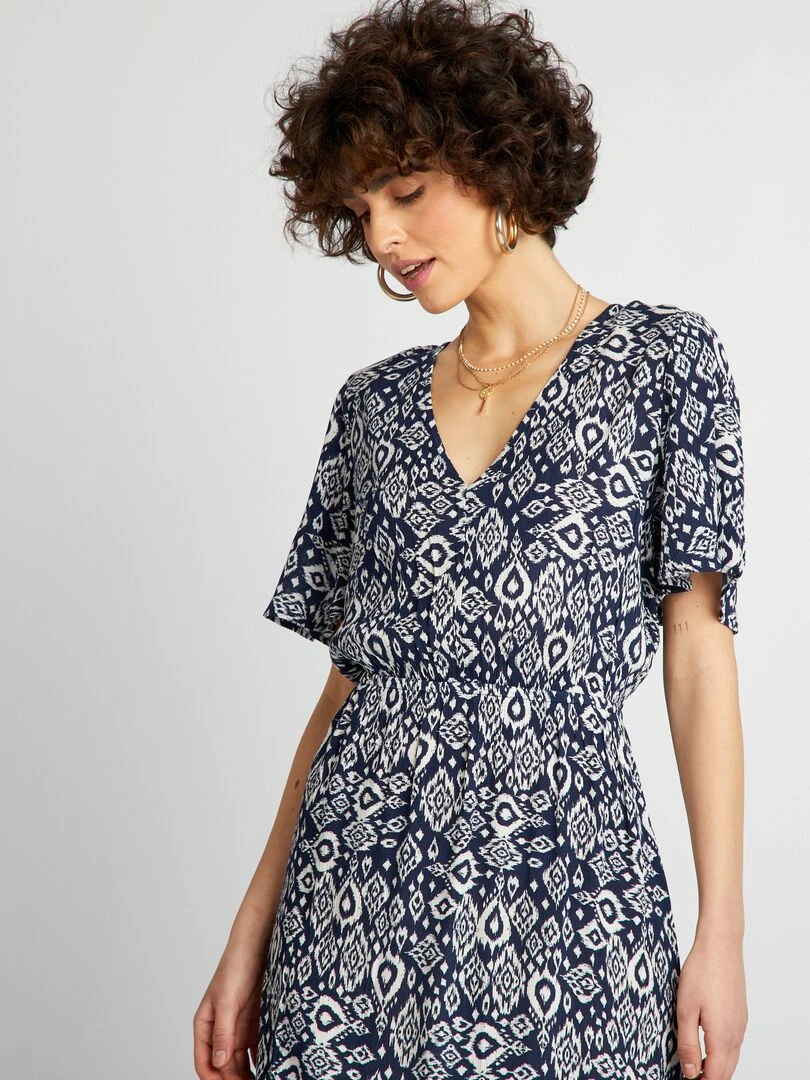 Robe midi   Bleu marine