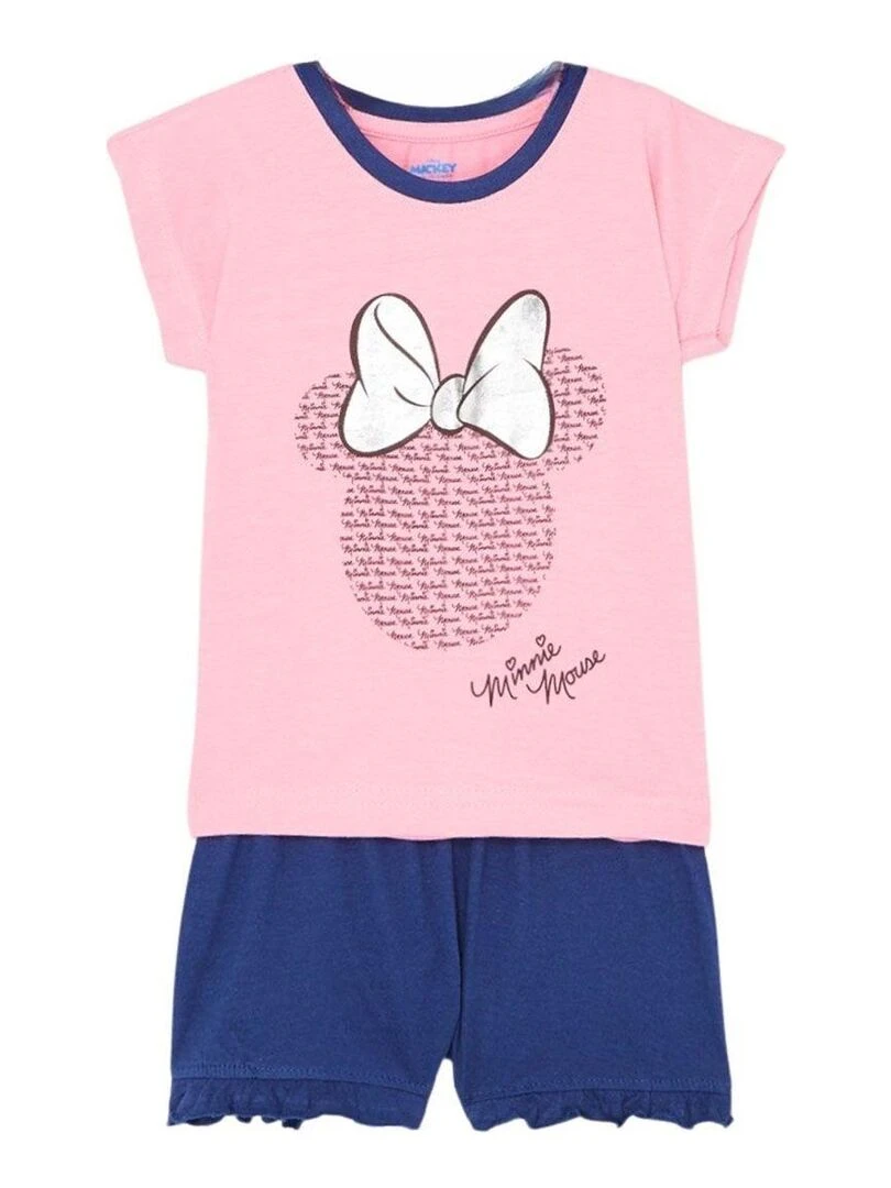 Disney Ensemble T shirt short fille Imprimé Minnie Rose