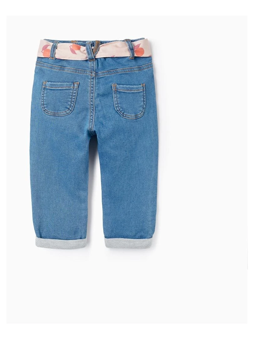 Pantalon en Jean + Ruban pour Bébé Fille 'Apricot' SICILIAN DAYS Bleu