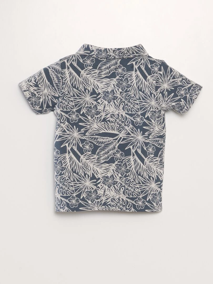 Chemise en jersey imprimée   Gris