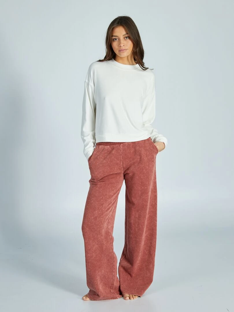 Sweat de nuit en polaire blanc