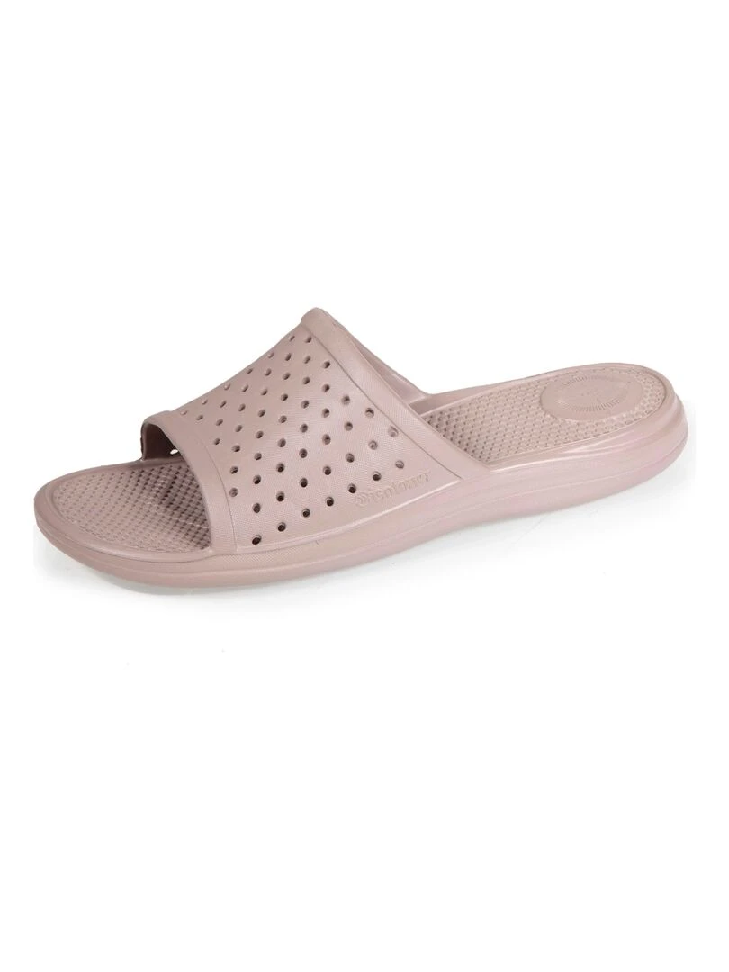 Mules claquettes Femme ajourées Taupe Taupe