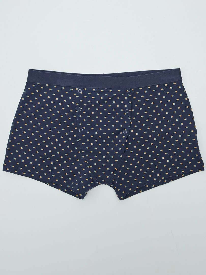 Lot de 2 boxers avec ouverture à pressions So Easy Bleu/vert