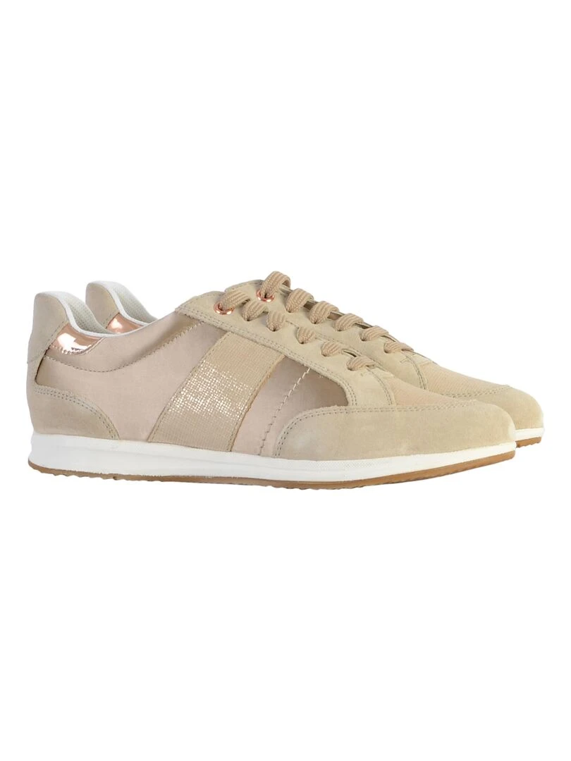 Basket Cuir Geox Avery D25H5A   Beige