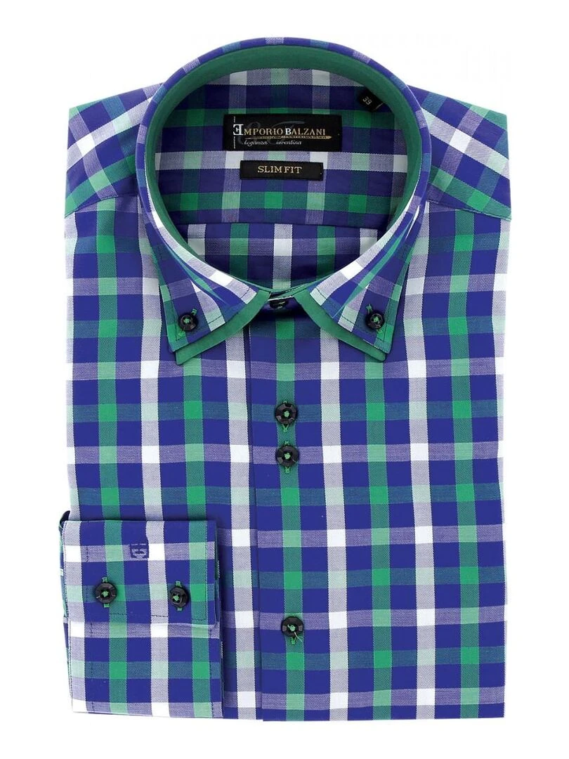 Chemise double col à coudières LORENZO Vert