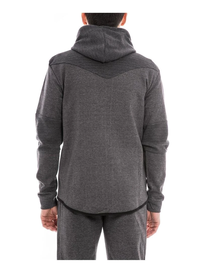 Sweat zippé capuche WOOSTER gris anthracite