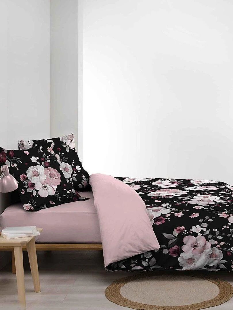 Parure de couette Velvet Flower   Noir Noir