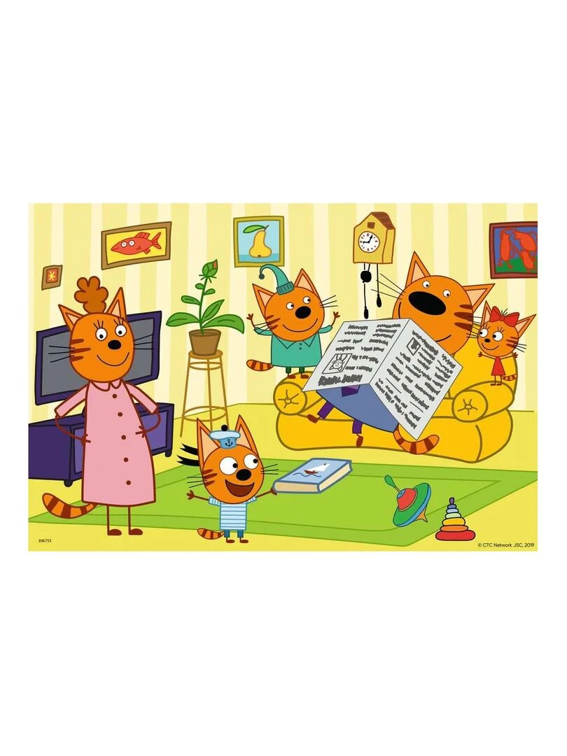 Puzzles 2x24 p A la maison avec les Kid E Cats N/A