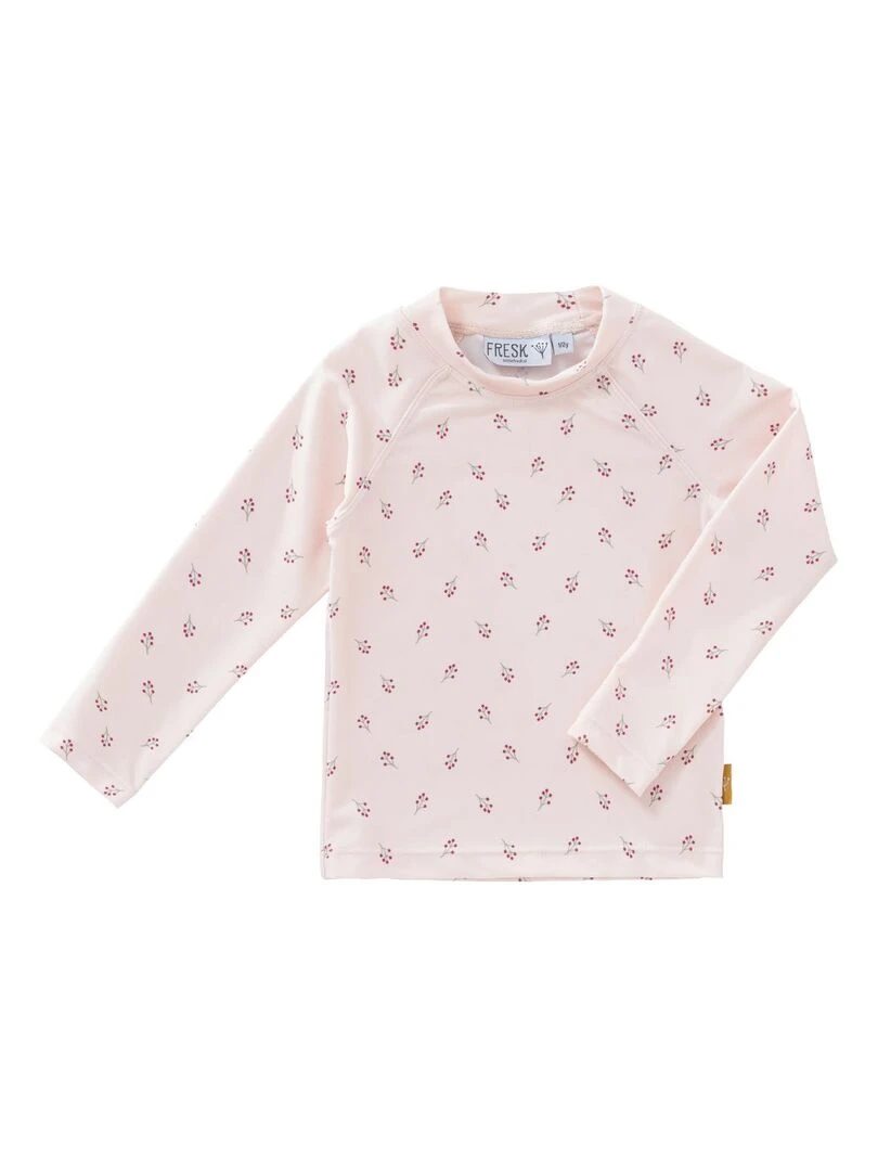 Tee shirt anti uv manches longues Berries (6 12 mois) Ecru