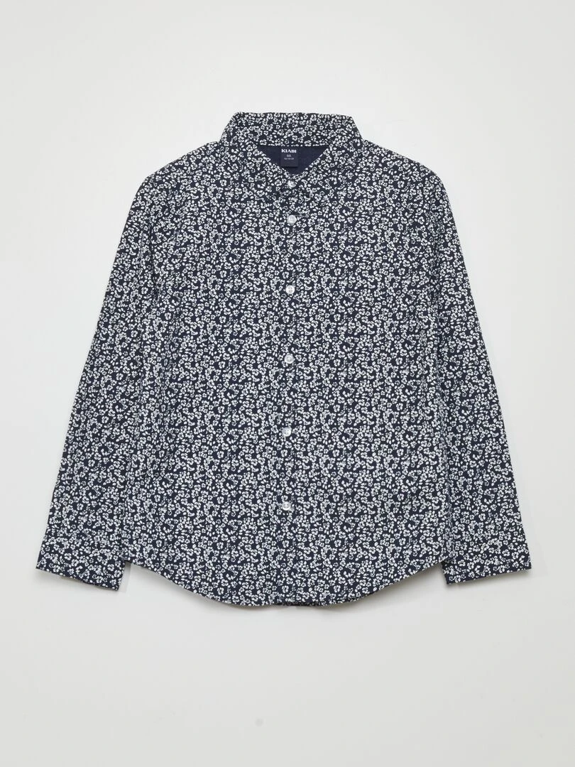 Chemise en popeline Fleuri