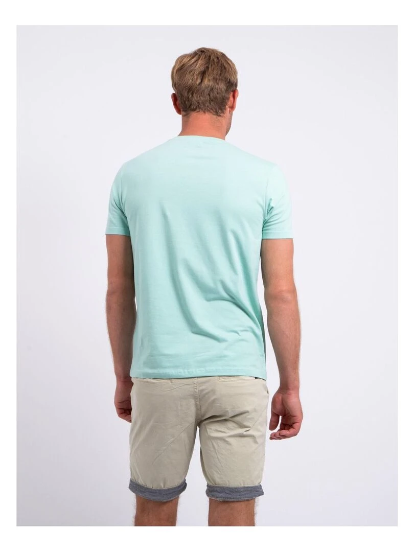 T shirt col rond pur coton NEROTEN   Vert