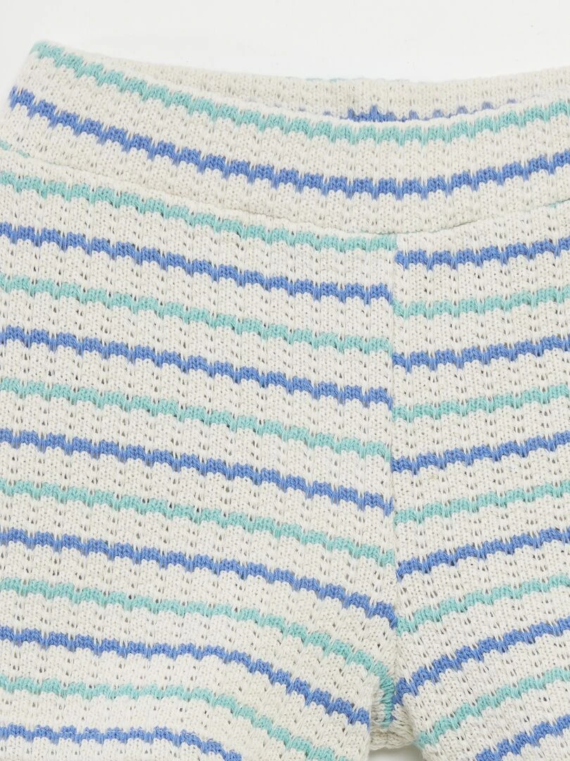 Short en crochet   Bleu