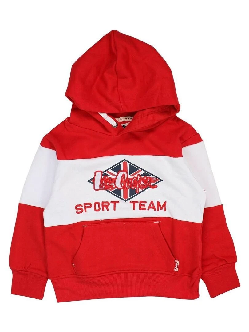 Lee Cooper Sweat garçon imprimé logo en coton Rouge