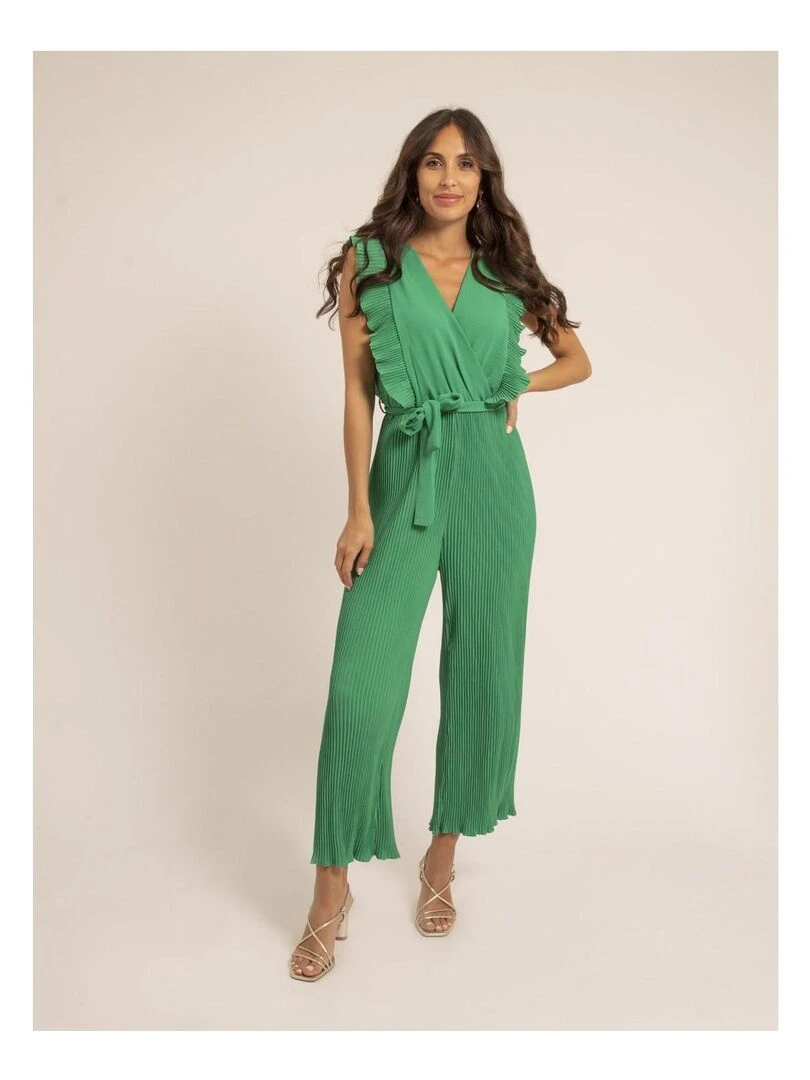 Combi pantalon plissée EDENA   Vert