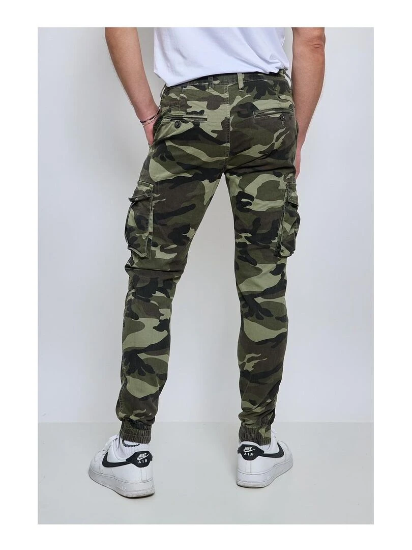 PANTALON CARGO MILITAIRE Kebello   Vert