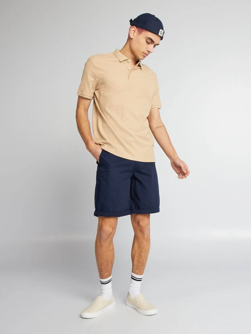 Short chino Bleu