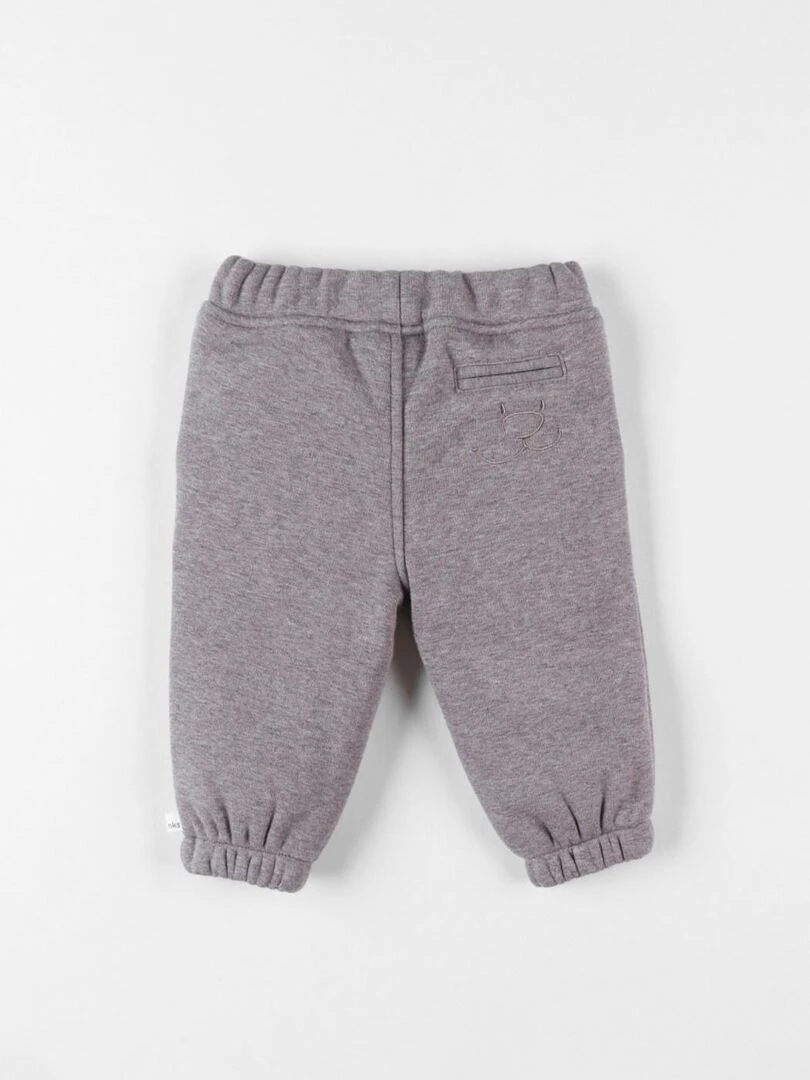 Pantalon jogging en Sweatoloudoux anthracite chiné Noukie's Gris