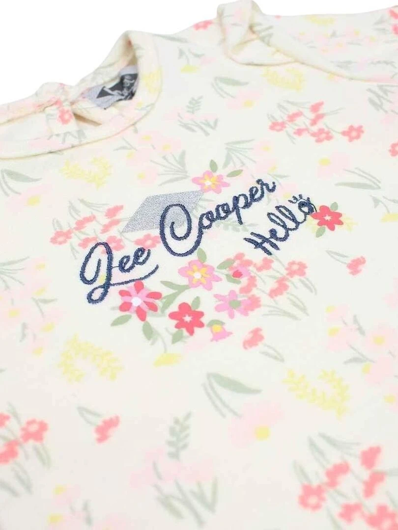 Lee Cooper Ensemble Body short bandeau bébé fille Imprimé Logo Blanc
