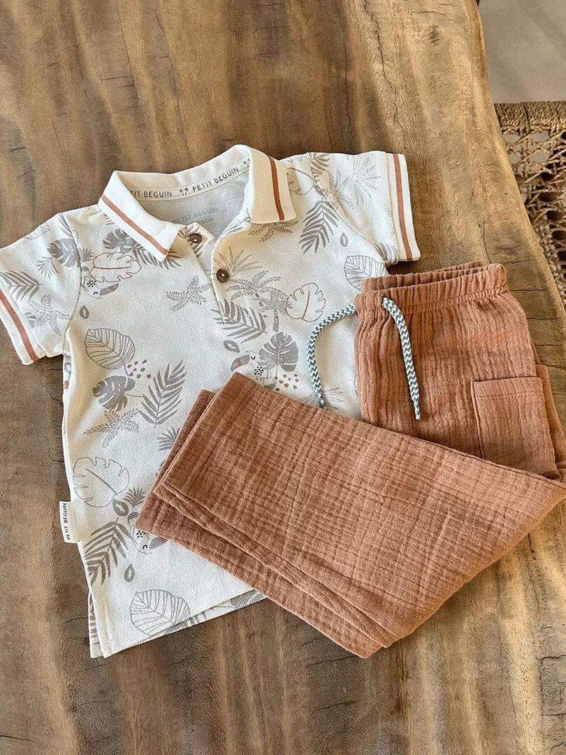 Polo enfant Manaus   Beige