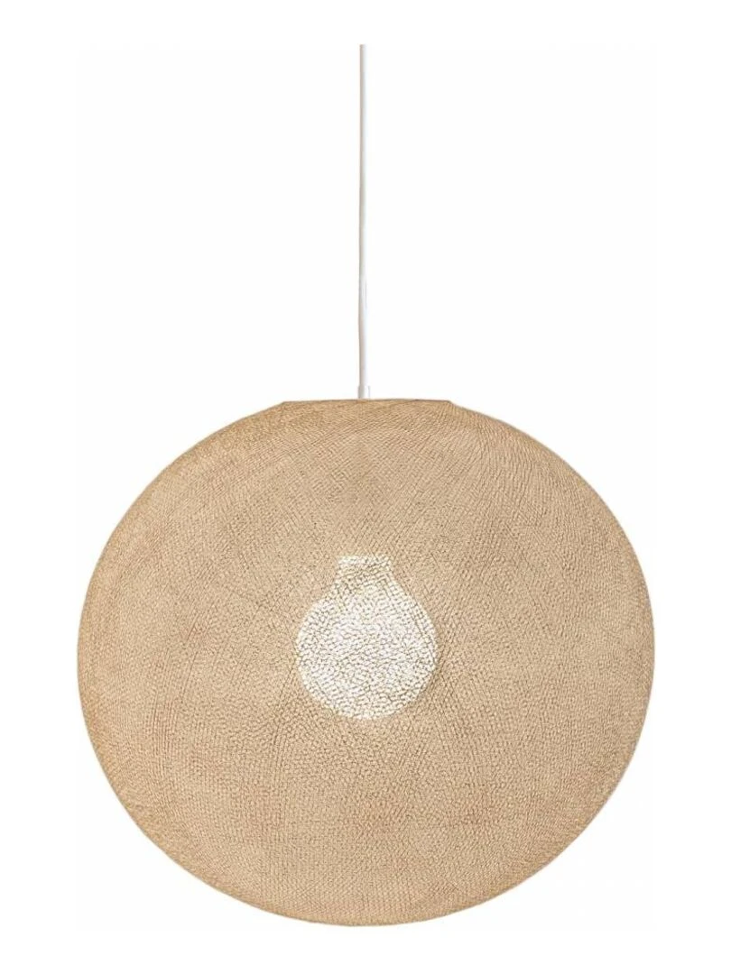 Abat jour Globe 67cm et suspension Beige
