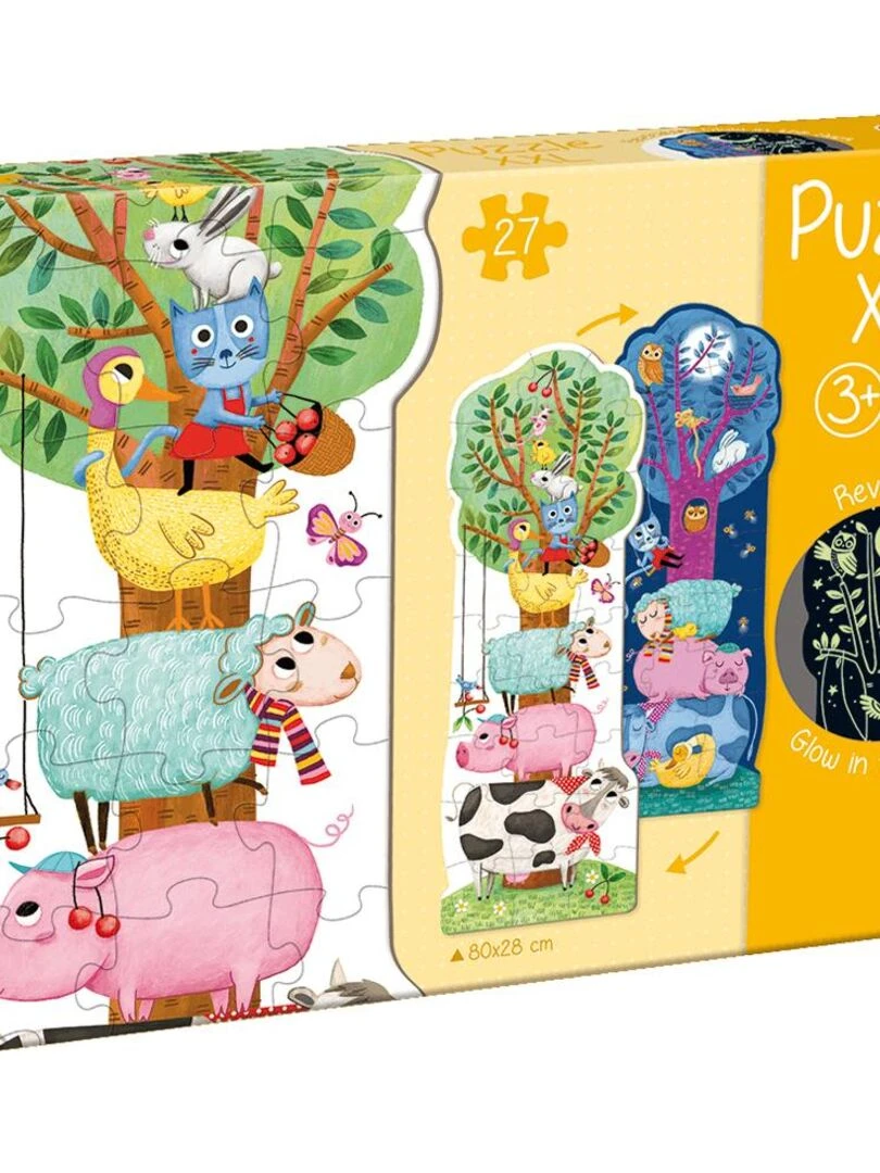 Puzzle XXL la ferme jour et nuit phosphorescent (24 pièces   N/A