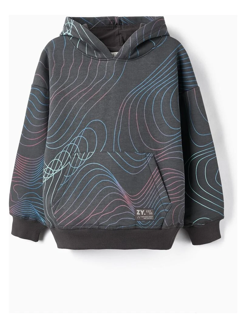 Sweat à capuche pour garçon 'Nothern Lights' NORTHERN CALLING Gris foncé