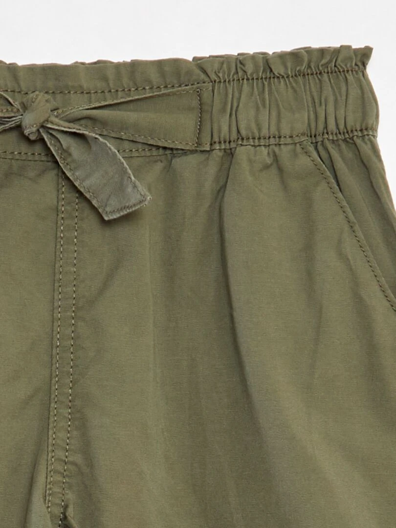 Short paperbag avec ceinture   Vert